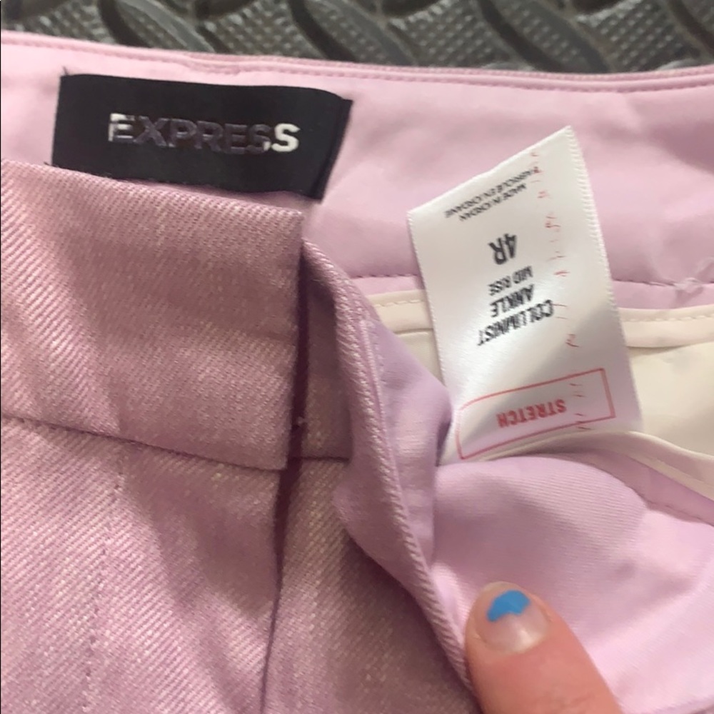 New ankle mid rise columnist slim leg pink linen - Picture 5 of 5